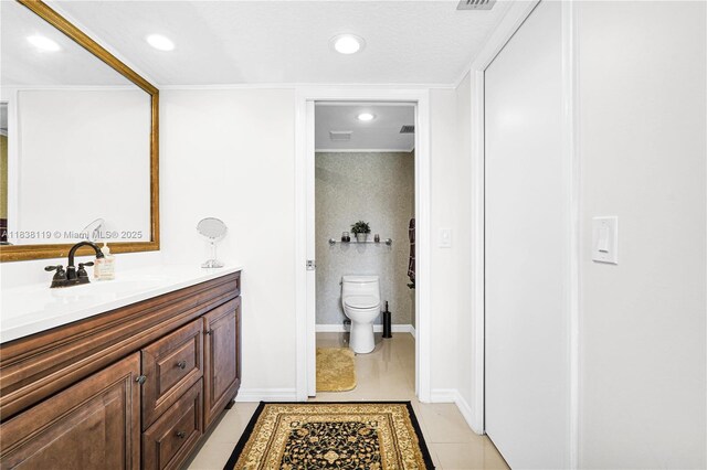 12650 SW 6th St Unit 101K, Pembroke Pines, FL 33027 - full bath with vanity, recessed lighting, and tile patterned floors