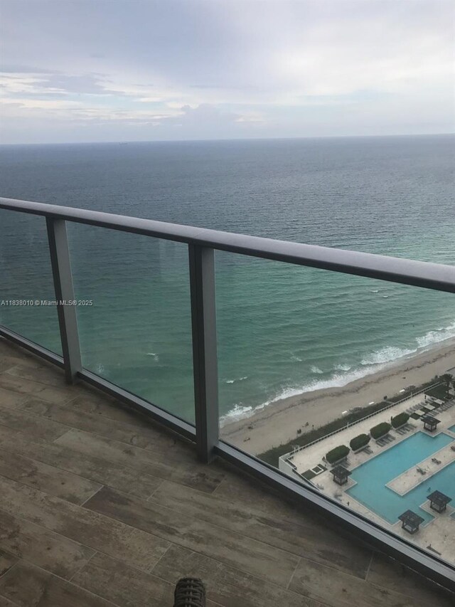 4111 S Ocean Dr Unit 3105, Hollywood, FL 33019 - balcony featuring view of water and beach