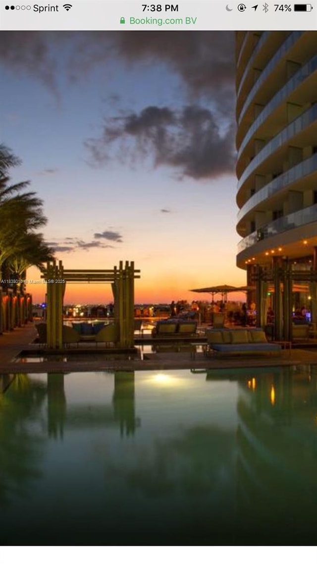 4111 S Ocean Dr Unit 3105, Hollywood, FL 33019 - view of pool at dusk