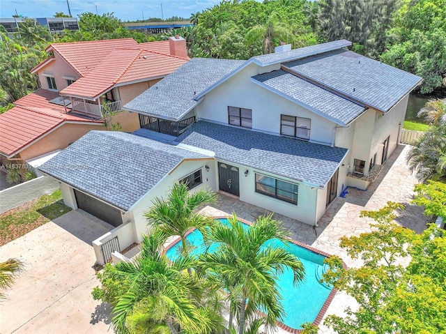 911 Mockingbird Ln, Plantation, FL 33324 - aerial view of property and surrounding area with a pool area