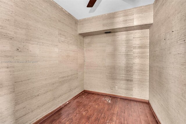 911 Mockingbird Ln, Plantation, FL 33324 - empty room with wood-type flooring and a ceiling fan