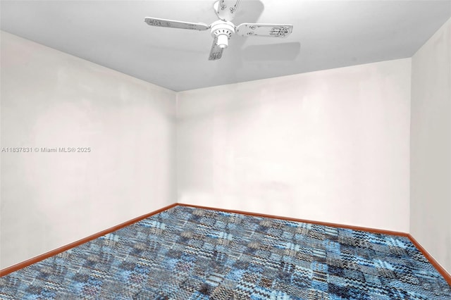 911 Mockingbird Ln, Plantation, FL 33324 - carpeted spare room featuring baseboards and a ceiling fan