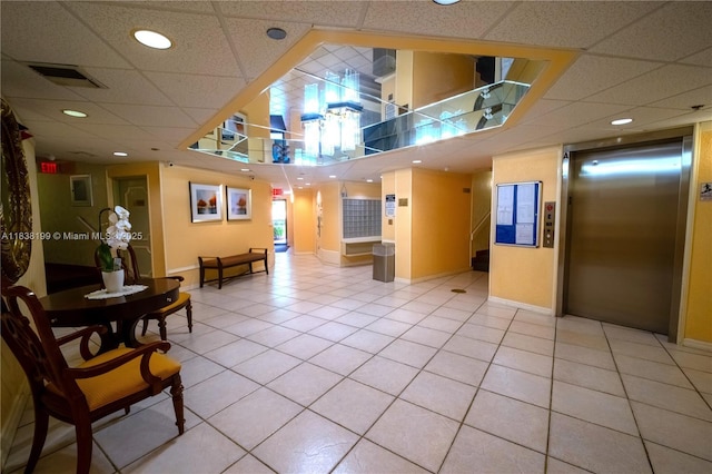 1300 Saint Charles Pl Unit 613, Pembroke Pines, FL 33026 - community lobby featuring a drop ceiling and recessed lighting