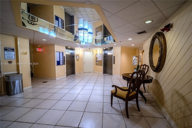 1300 Saint Charles Pl Unit 613, Pembroke Pines, FL 33026 - lobby with a paneled ceiling and recessed lighting