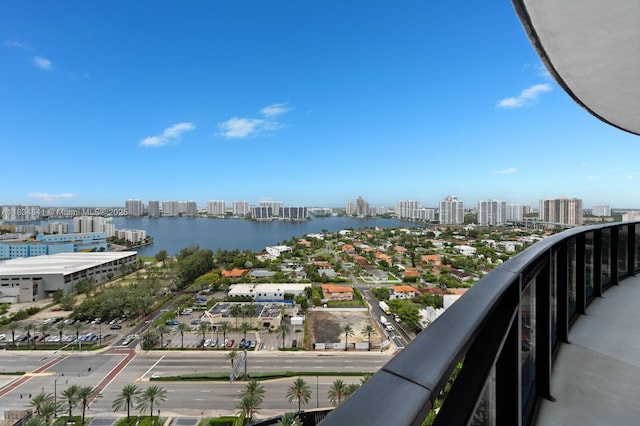 18555 Collins Ave Unit 2003, Sunny Isles Beach, FL 33160 - balcony featuring a view of city and a water view