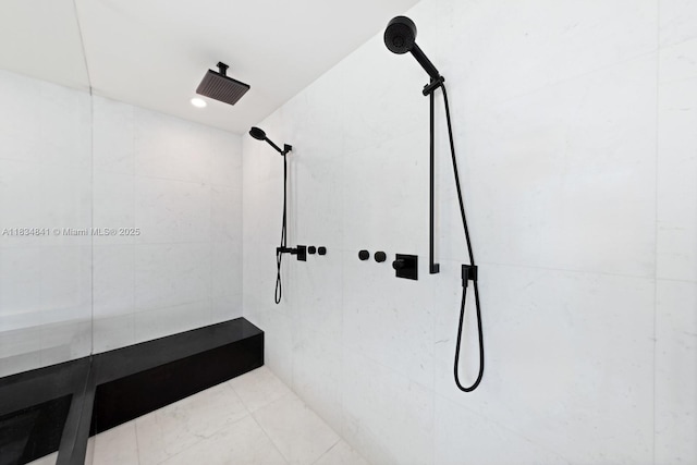 18555 Collins Ave Unit 2003, Sunny Isles Beach, FL 33160 - bathroom featuring tiled shower and recessed lighting