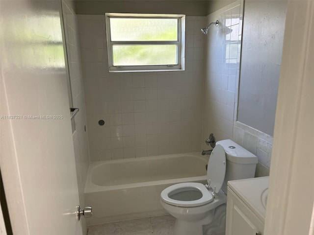 4021 NW 7th Ave, Deerfield Beach, FL 33064 - bathroom with vanity, shower / bathtub combination, and tile patterned floors
