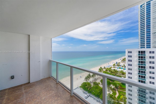 2751 S Ocean Dr Unit 1707S, Hollywood, FL 33019 - balcony featuring view of water and beach