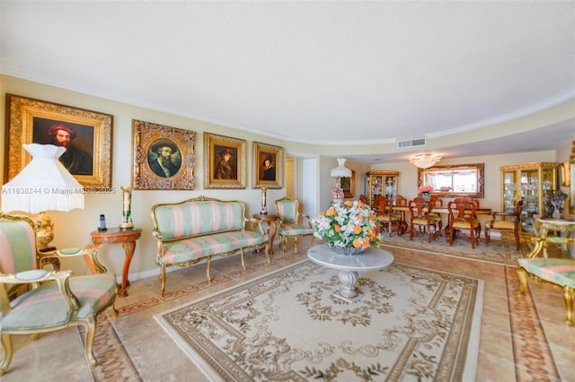 2751 S Ocean Dr Unit 1707S, Hollywood, FL 33019 - living room featuring inlaid floor details