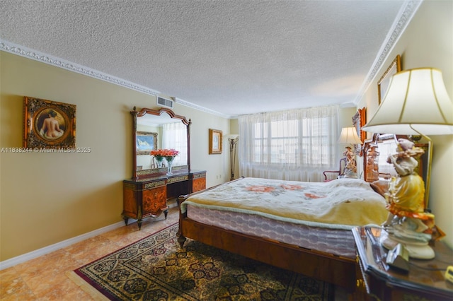 2751 S Ocean Dr Unit 1707S, Hollywood, FL 33019 - bedroom with ornamental molding and a textured ceiling