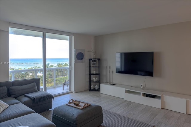 10275 Collins Ave Unit 634, Bal Harbour, FL 33154 - living room featuring light wood finished floors