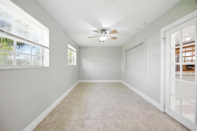 9540 NW 25th St, Sunrise, FL 33322 - unfurnished room with a ceiling fan and light tile patterned floors