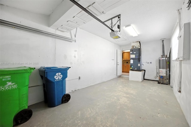 9540 NW 25th St, Sunrise, FL 33322 - garage with water heater, heating unit, and a garage door opener