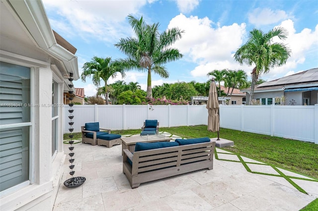4125 SW 152nd Ave, Miramar, FL 33027 - fenced backyard with an outdoor hangout area and a patio area