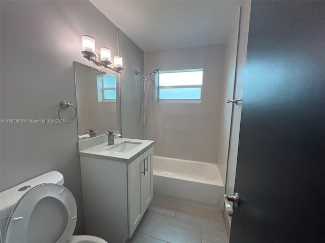 2569 NW 61st Ave, Margate, FL 33063 - bathroom featuring shower / bath combination, vanity, and tile patterned flooring