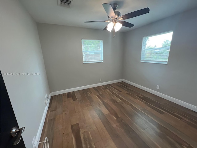 2569 NW 61st Ave, Margate, FL 33063 - spare room featuring plenty of natural light, ceiling fan, and wood-type flooring