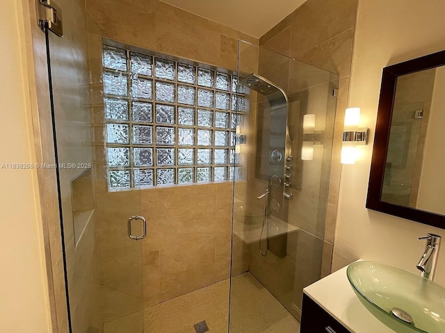 10824 Fillmore Dr, Boynton Beach, FL 33437 - full bathroom featuring a shower stall and vanity