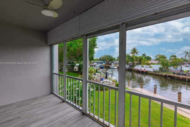 1200 SW 12th St Unit 214, Fort Lauderdale, FL 33315 - unfurnished sunroom with a water view