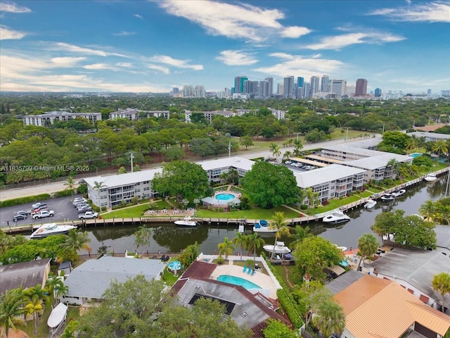 1200 SW 12th St Unit 214, Fort Lauderdale, FL 33315 - bird's eye view of city skyline and a nearby body of water