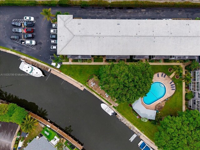 1200 SW 12th St Unit 214, Fort Lauderdale, FL 33315 - drone / aerial view of a pool area