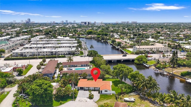 1710 SW 1st Ave, Pompano Beach, FL 33060 - bird's eye view of skyline and a large body of water