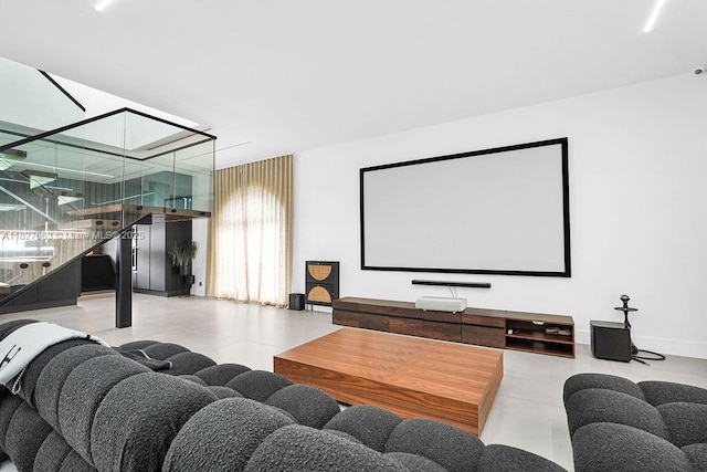 10746 Charleston Pl, Cooper City, FL 33026 - home theater room with tile patterned flooring
