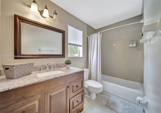 15281 Wilshire Ct, Pembroke Pines, FL 33027 - bathroom with vanity, shower / tub combo, and tile patterned flooring