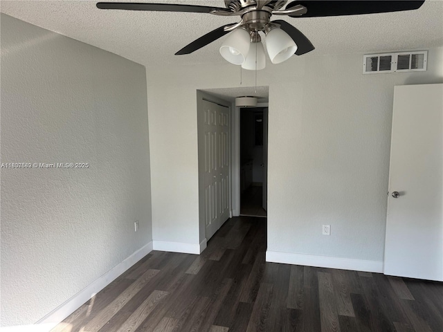 4235 N University Dr Unit 312, Sunrise, FL 33351 - spare room with a ceiling fan, wood finished floors, and a textured ceiling