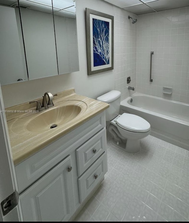 7480 NW 17th St Unit 103, Plantation, FL 33313 - full bathroom with vanity, bathing tub / shower combination, and tile patterned floors