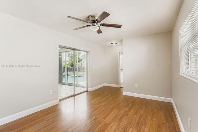 7904 Alhambra Blvd, Miramar, FL 33023 - unfurnished room featuring light wood-style floors and a ceiling fan
