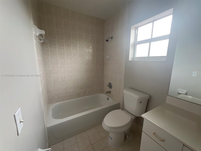 6865 SW 158th Pl, Miami, FL 33193 - bathroom with tile patterned floors, vanity, and  shower combination