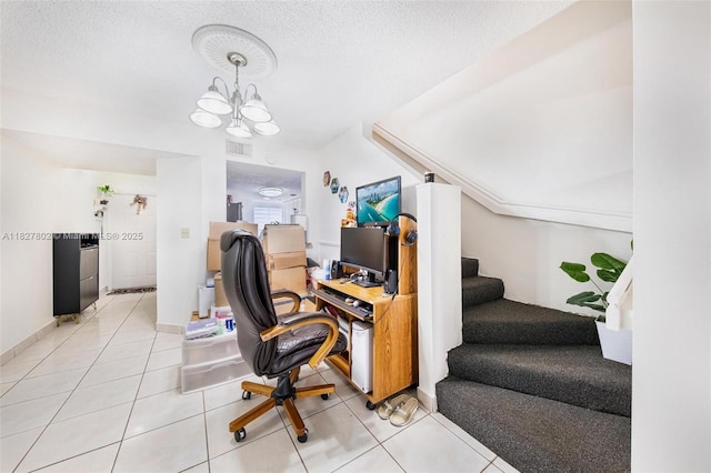 1178 NW 123rd Pl Unit 1210, Miami, FL 33182 - office featuring a textured ceiling and light tile patterned flooring