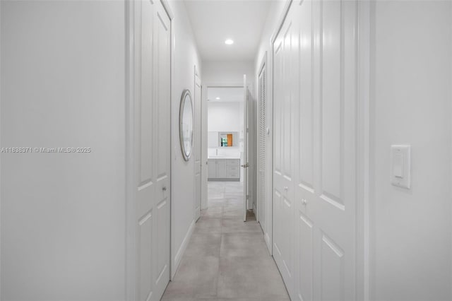 14832 SW 39th Ter, Miami, FL 33185 - hall with recessed lighting and concrete floors