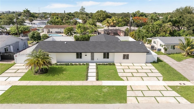 9800 SW 159th St, Miami, FL 33157 - view of front of house with a gate, roof with shingles, a residential view, and stucco siding