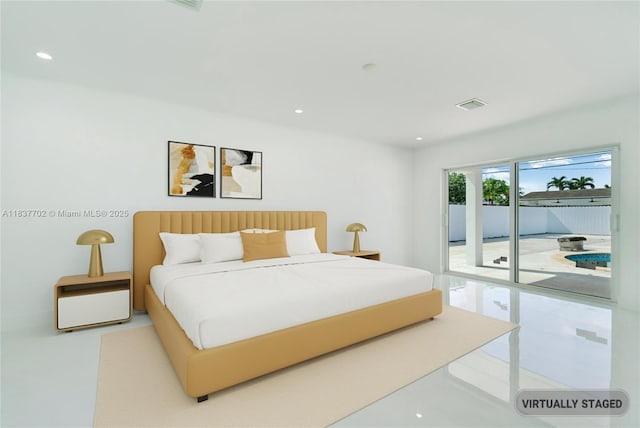 9800 SW 159th St, Miami, FL 33157 - bedroom featuring access to outside and recessed lighting