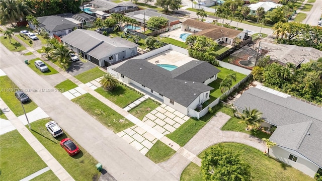 9800 SW 159th St, Miami, FL 33157 - aerial view of residential area with a pool