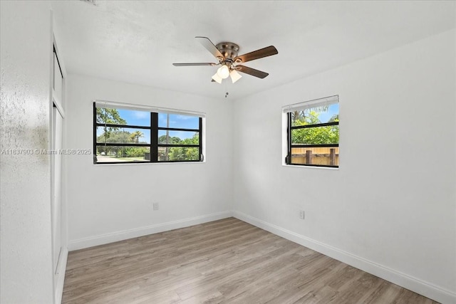 6424 Pierce St, Hollywood, FL 33024 - unfurnished room featuring light wood-type flooring and ceiling fan