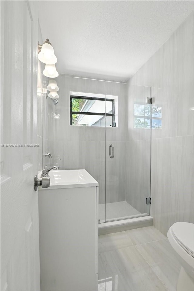 6424 Pierce St, Hollywood, FL 33024 - bathroom with vanity, a shower stall, and tile patterned floors