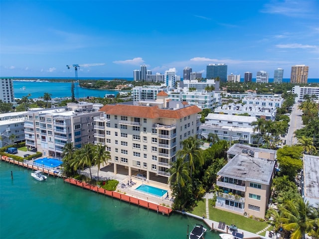 10140 W Bay Harbor Dr Unit 201A, Bay Harbor Islands, FL 33154 - view of urban area featuring a nearby body of water and a pool