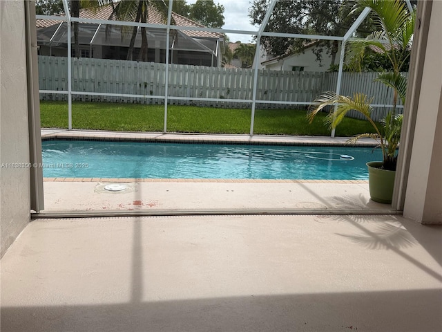 794 Lake Blvd, Weston, FL 33326 - view of swimming pool featuring a fenced backyard, a lanai, and a patio area