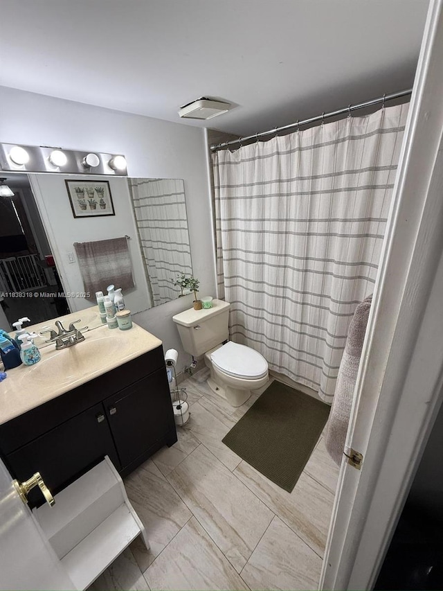 575 W Park Dr Unit 202, Miami, FL 33172 - bathroom with vanity, marble finish flooring, and a shower with shower curtain