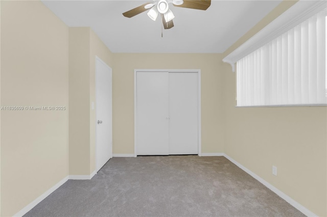 1900 N 31st Ave, Hollywood, FL 33021 - unfurnished bedroom featuring carpet, a closet, and ceiling fan