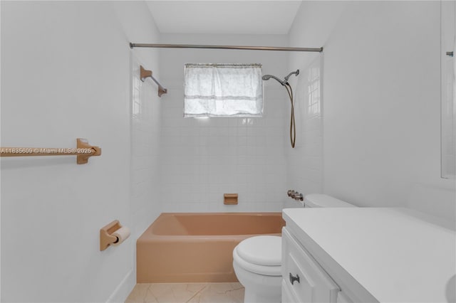 1900 N 31st Ave, Hollywood, FL 33021 - full bathroom with vanity, shower / bath combination, and marble look tiles