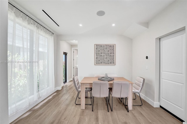 1617 NE 11th St Unit 1, Fort Lauderdale, FL 33304 - dining area with light wood-type flooring and recessed lighting