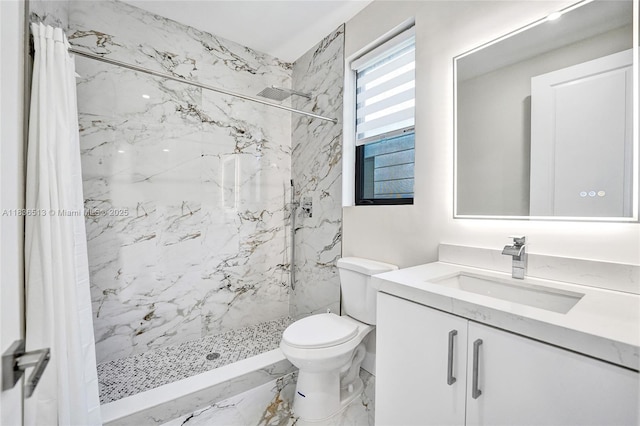 1617 NE 11th St Unit 1, Fort Lauderdale, FL 33304 - bathroom with vanity and a marble finish shower