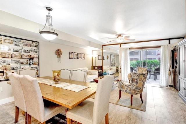 9715 NW 23rd Ct, Pembroke Pines, FL 33024 - dining room featuring ceiling fan