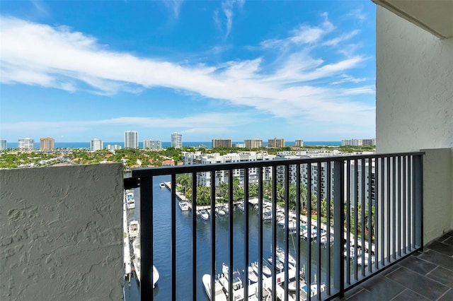 3200 N Port Royale Dr N Unit 1612, Fort Lauderdale, FL 33308 - balcony featuring a view of city and a water view