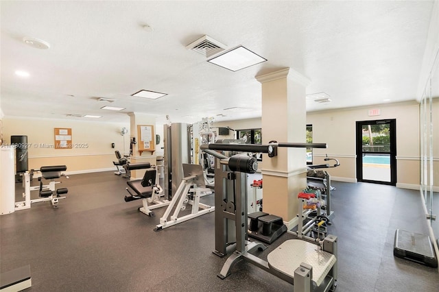 3200 N Port Royale Dr N Unit 1612, Fort Lauderdale, FL 33308 - workout area with ornamental molding