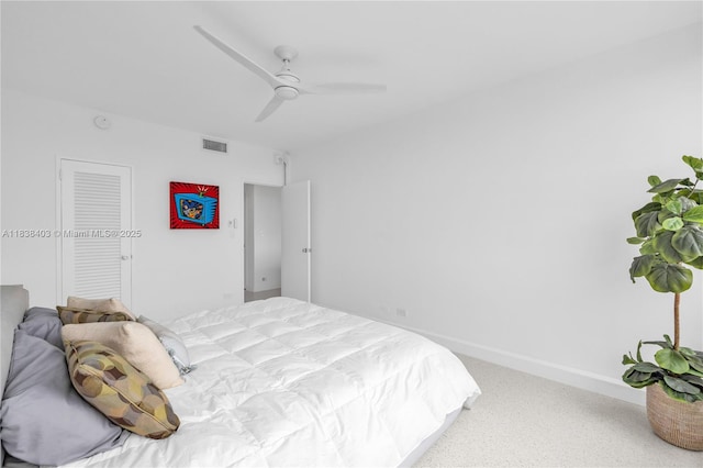 3 Island Ave Unit 12E, Miami Beach, FL 33139 - bedroom with carpet floors and a ceiling fan