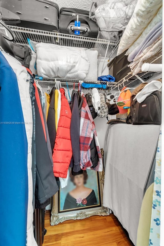 4001 Hillcrest Dr Unit 812, Hollywood, FL 33021 - walk in closet with wood finished floors